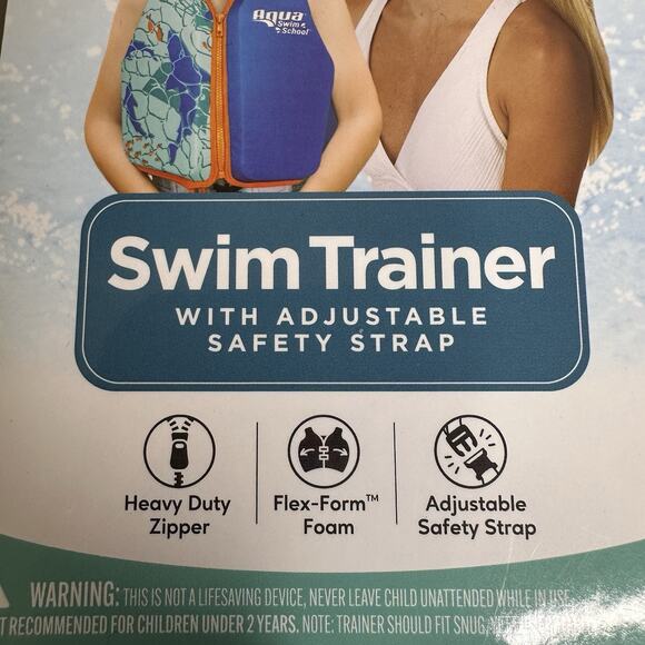 Aqua Swim School Kids Trainer Vest Level 2 Adjustable Safety Strap Age 2-4 New - Picture 4 of 5
